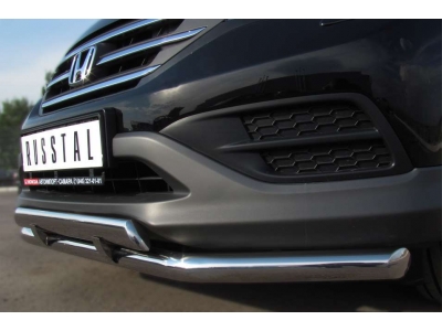 Защита передняя двойная 63-75х42 мм РусСталь для Honda CR-V 2012-2015