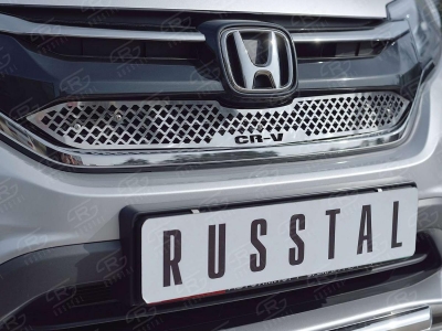 Решетка радиатора нержавеющий лист РусСталь для Honda CR-V 2015-2021
