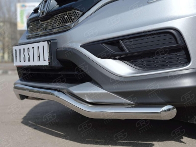 Защита переднего бампера волна 63 мм РусСталь для Honda CR-V 2015-2021