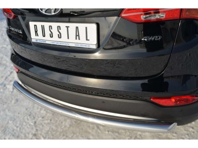 Защита заднего бампера 63 мм дуга РусСталь для Hyundai Santa Fe 2012-2015