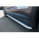 Пороги с площадкой алюминиевый лист 42 мм РусСталь для Hyundai Santa Fe Grand 2014-2021
