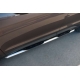 Пороги труба с накладками 76 мм вариант 1 РусСталь для Hyundai Santa Fe Grand 2014-2016