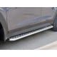 Пороги с площадкой алюминиевый лист 42 мм вариант 1 РусСталь для Hyundai Tucson 2015-2021