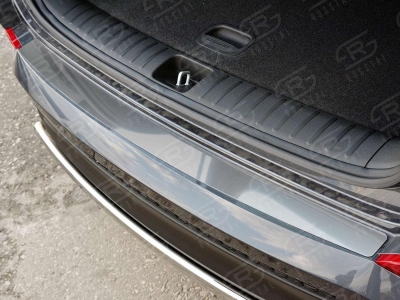 Накладка на задний бампер зеркальный лист РусСталь для Hyundai Tucson 2015-2018