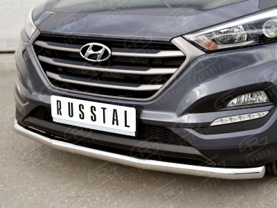 Защита переднего бампера 63 мм РусСталь для Hyundai Tucson 2015-2018