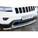 Защита передняя двойная с клыками 76 мм РусСталь для Jeep Grand Cherokee 2013-2021