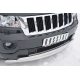 Защита передняя овальная двойная 75х42х2 мм РусСталь для Jeep Grand Cherokee 2010-2013