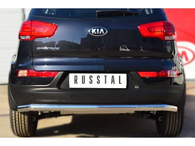 Защита заднего бампера 63 мм РусСталь для Kia Sportage 2014-2015