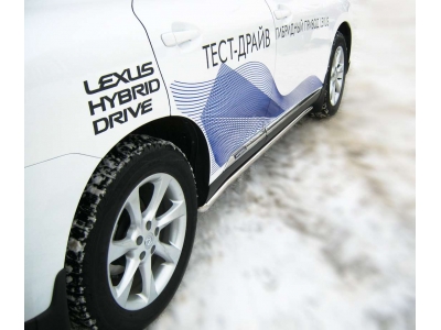 Пороги труба 42 мм РусСталь для Lexus RX270/350/450 2009-2015