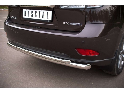 Защита заднего бампера двойная 63-42 мм РусСталь для Lexus RX270/350/450 2009-2015