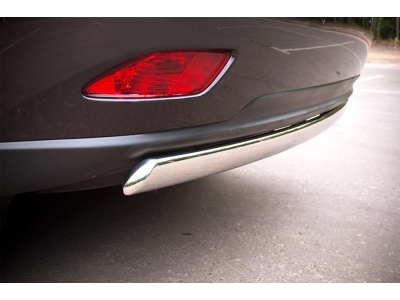 Защита заднего бампера овальная 75х42 мм РусСталь для Lexus RX270/350/450 2009-2015