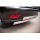 Защита заднего бампера овальная двойная 75х42 мм РусСталь для Lexus RX270/350/450 2009-2015