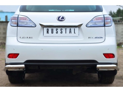 Защита задняя уголки 63 мм РусСталь для Lexus RX270/350/450 2009-2015