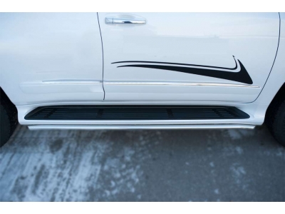 Защита штатных порогов 42 мм РусСталь для Lexus GX460 2014-2019