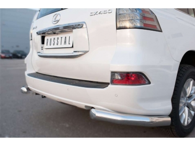 Защита задняя уголки 76 мм РусСталь для Lexus GX460 2014-2019