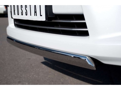 Защита передняя 75х42 мм овал короткая РусСталь для Lexus LX-570 2012-2015