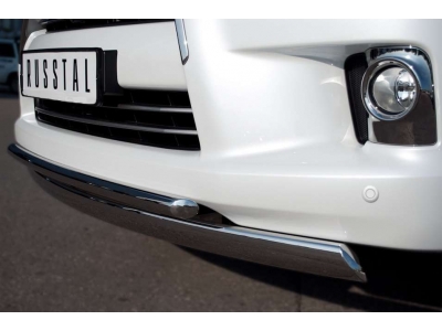 Защита передняя двойная 75x42-42 мм РусСталь для Lexus LX-570 2012-2015