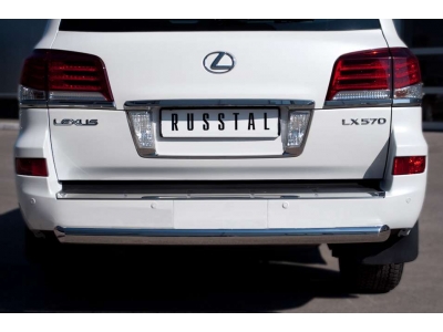 Защита заднего бампера 76 мм РусСталь для Lexus LX-570 2012-2015