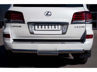 Защита заднего бампера 76 мм ступень для Lexus LX-570 № LLXZ-000868
