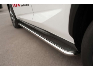 Пороги с площадкой алюминиевый лист 42 мм вариант 1 для Lexus NX-200/200t/300h № LNXT-0021401