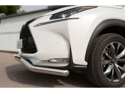 Защита переднего бампера волна 63 мм РусСталь для Lexus NX-200/200t/300h 2014-2017