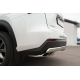 Защита заднего бампера овальная 75х42 мм дуга РусСталь для Lexus NX-200/200t/300h 2014-2017