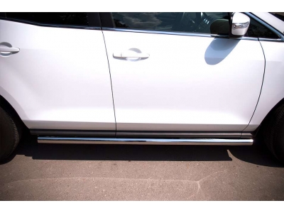 Пороги труба 63 мм вариант 3 РусСталь для Mazda CX-7 2010-2013