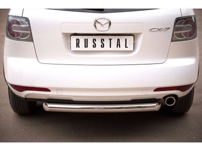 Защита заднего бампера 76 мм РусСталь для Mazda CX-7 2010-2013