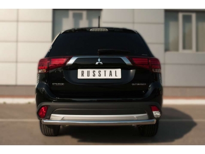 Защита заднего бампера 63 мм РусСталь для Mitsubishi Outlander 2015-2018
