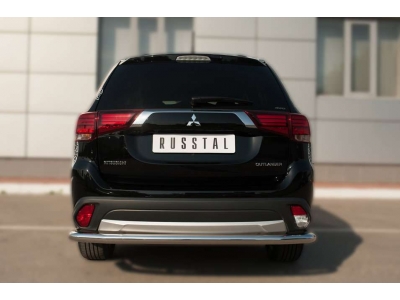 Защита заднего бампера 63 мм секции РусСталь для Mitsubishi Outlander 2015-2018