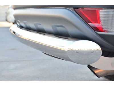 Защита заднего бампера 76 мм РусСталь для Mitsubishi Pajero Sport 2013-2016