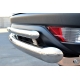Защита заднего бампера двойная 76-42 мм РусСталь для Mitsubishi Pajero Sport 2013-2016