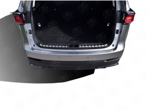 Накладка на задний бампер Russtal, шлифованная с логотипом для Lexus NX № LEXNXN-003489