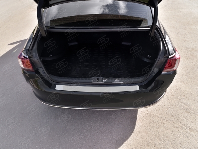Накладка на задний бампер Russtal, зеркальная для Lexus ES 2018-2021