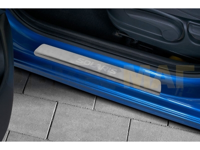 Накладки на пороги Russtal шлифованные с надписью для Mazda CX-5 № MZDCX517-03