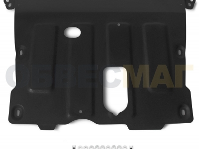 Защита картера и КПП Автоброня, сталь 2 мм для Nissan Terrano/Renault Duster/Arkana/Kaptur/Arkana № 111.04736.1