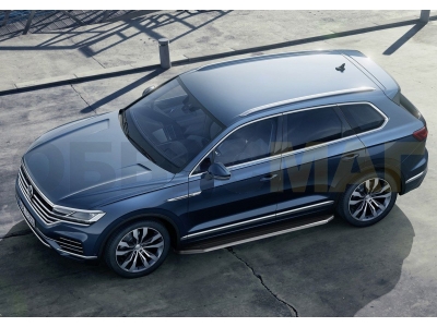 Пороги алюминиевые Rival Premium для Volkswagen Touareg № A193ALP.5806.1