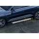 Пороги алюминиевые Rival Silver для Volkswagen Touareg 2018-2021