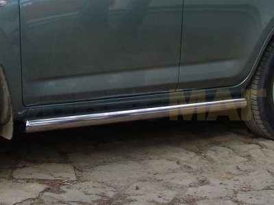 Пороги труба 76 мм Технотек для Kia Sorento 2006-2009