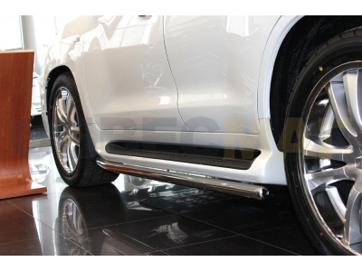 Защита штатного порога 53 мм Технотек для Lexus LX-570 2012-2015