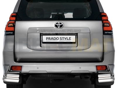 Защита задняя двойные уголки Rival 76-42 мм для Toyota Land Cruiser Prado 150 № R.5723.005