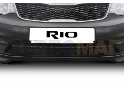 Защитная решетка радиатора Rival алюминий для Kia Rio 2015-2017