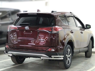 Защита задняя уголки двойные 53-43 мм для Toyota RAV-4 2015-2019