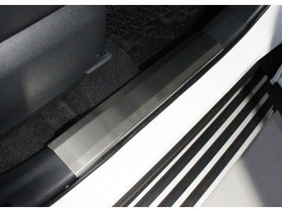 Накладки на пластиковые пороги лист шлифованный 4 шт для Toyota RAV4 № TOYRAV19-02