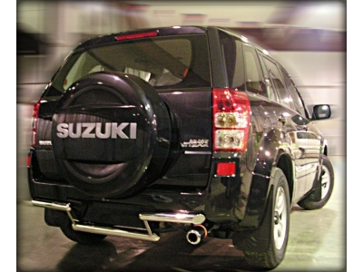 Защита заднего бампера 60+53 мм на 5 дверей для Suzuki Grand Vitara 2005-2007