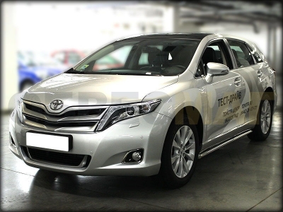 Защита штатного порога 53 мм Технотек для Toyota Venza 2013-2017