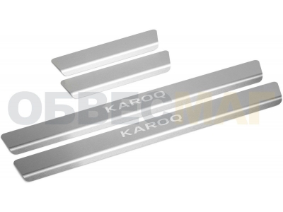 Накладки на пороги Rival, 4 шт для Skoda Karoq 2020-2021