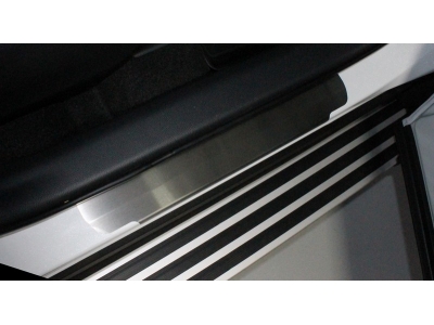 Накладки на пороги лист шлифованный 4 шт для Toyota RAV4 № TOYRAV19-06