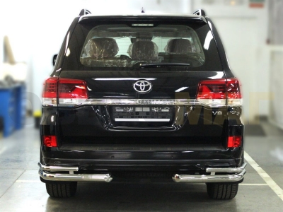 Защита задняя уголки двойные 76-43 мм для Toyota Land Cruiser 200 Executive № LCN2016_8.2EX