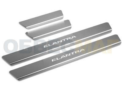 Накладки на пороги Rival, 4 шт для Hyundai Elantra № NP.2314.3